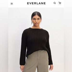 NWT Everlane Cotton Merino Cable Crew